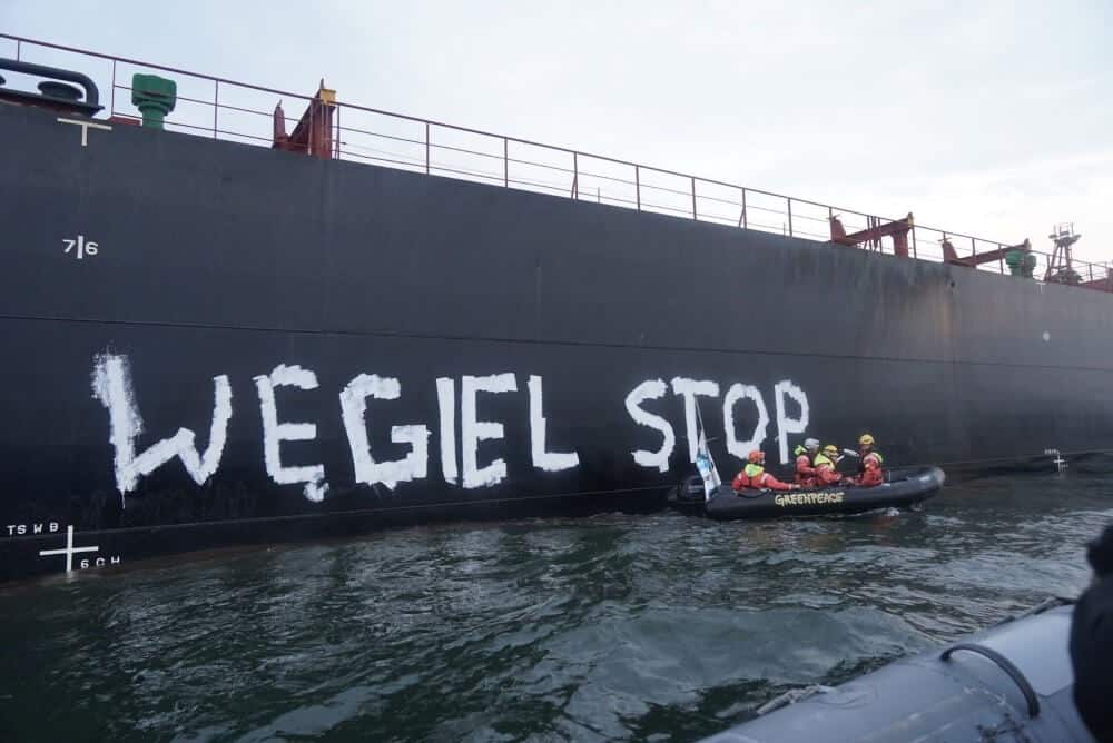 Greenpeace zablokowało import węgla. Wkroczyła Straż Graniczna – są aresztowani