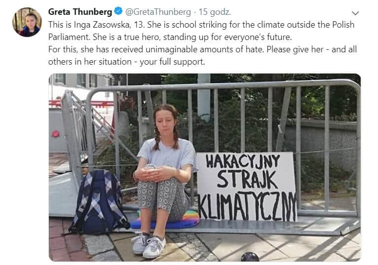 Greta Thunberg Inga to prawdziwa bohaterka