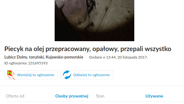 olej przepracowany piec