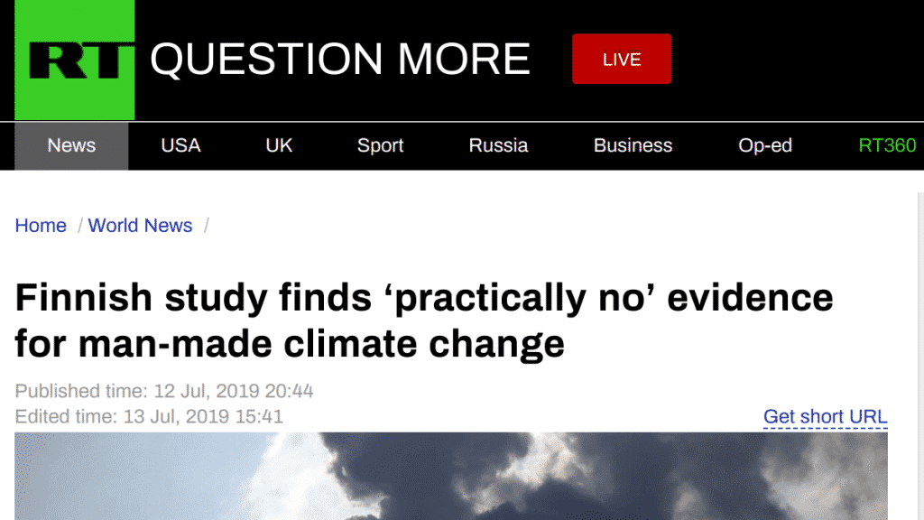 Russia Today Zmiana Klimatu