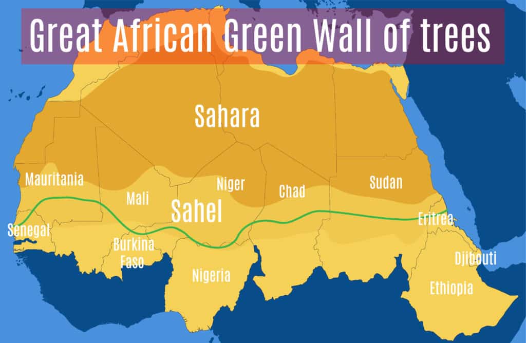 Wielki Zielony Mur. Planowany przebieg. Źródło: Shutterstock.