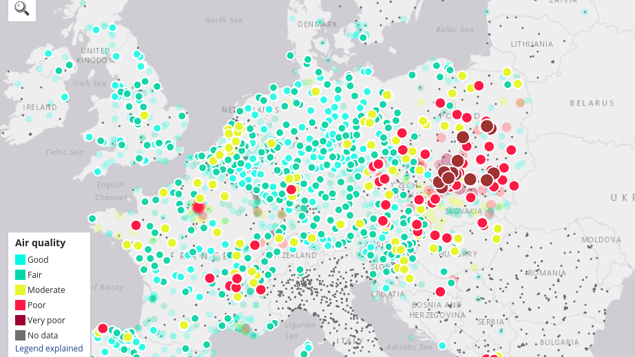 Jakość powietrza w Europie|Warszawa powietrze|Kraków powietrze|jakość powietrza Polska