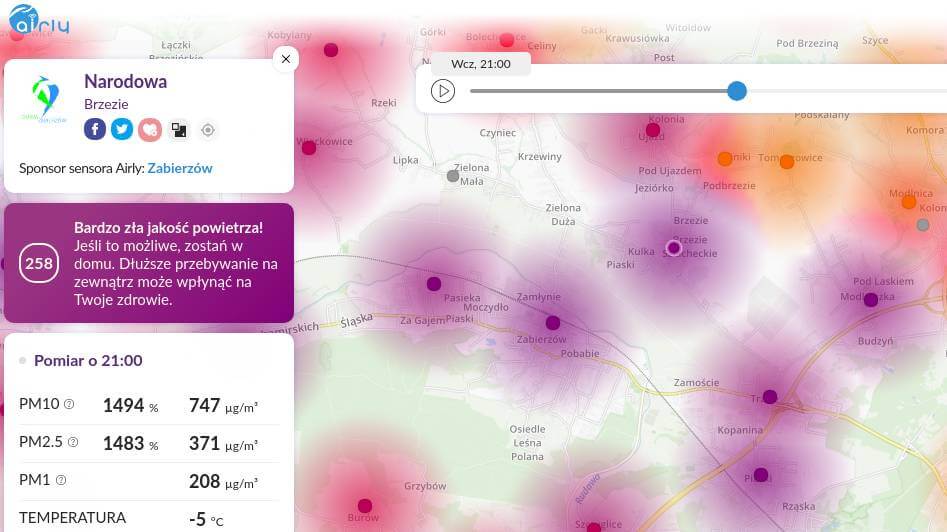 Brzezie powietrze|Smogowy ranking miast|Powietrza Skała|Stara wieś Powietrze|Brzozów powietrze|Brzozów powietrze