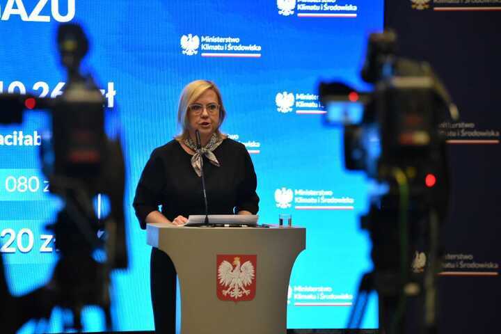 Anna Moskwa na konferencji podsumowującej dodatki energetyczne|