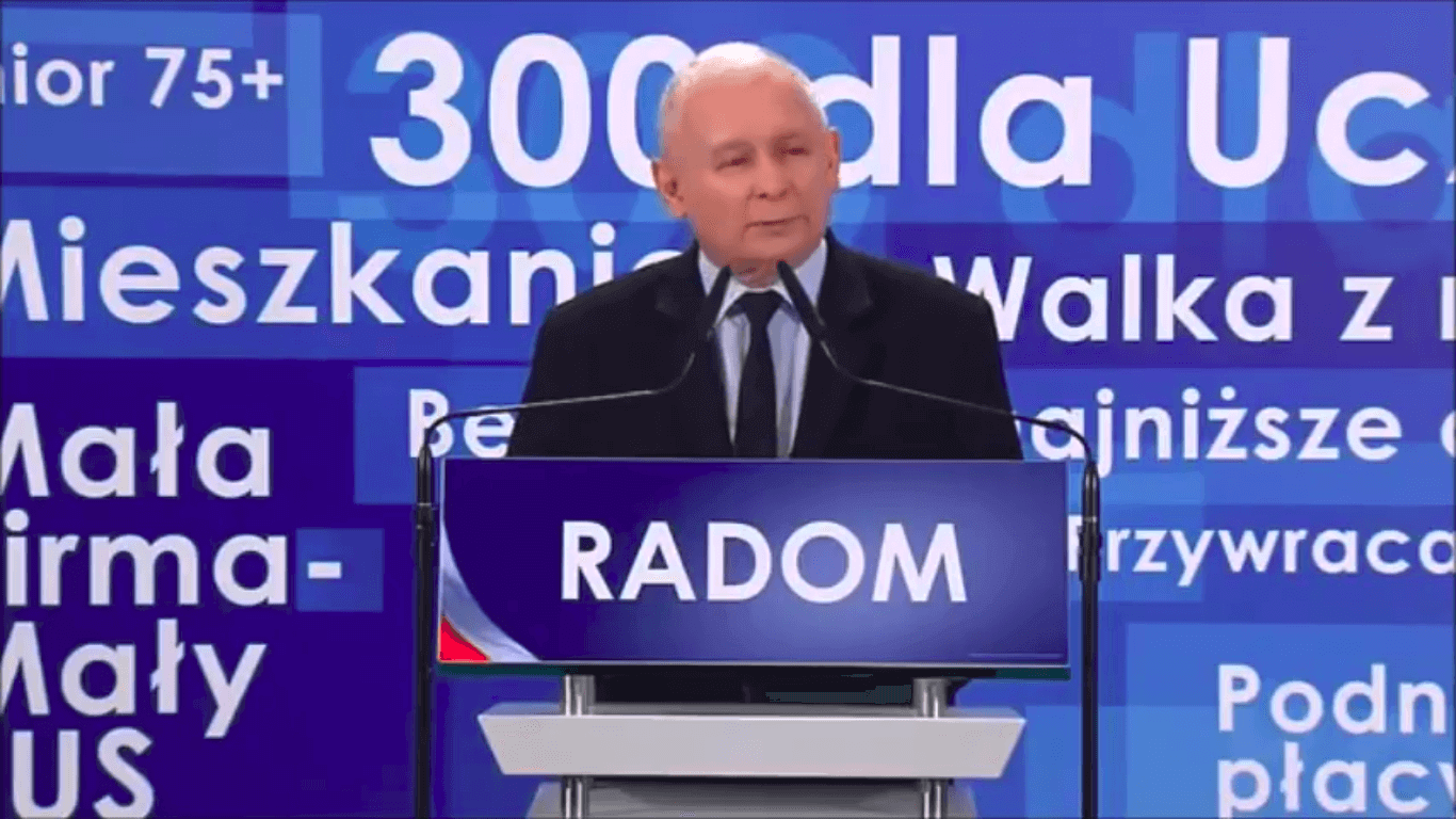 Jarosław Kaczyński w Mielcu.|Jarosław Kaczyński w Radomiu.