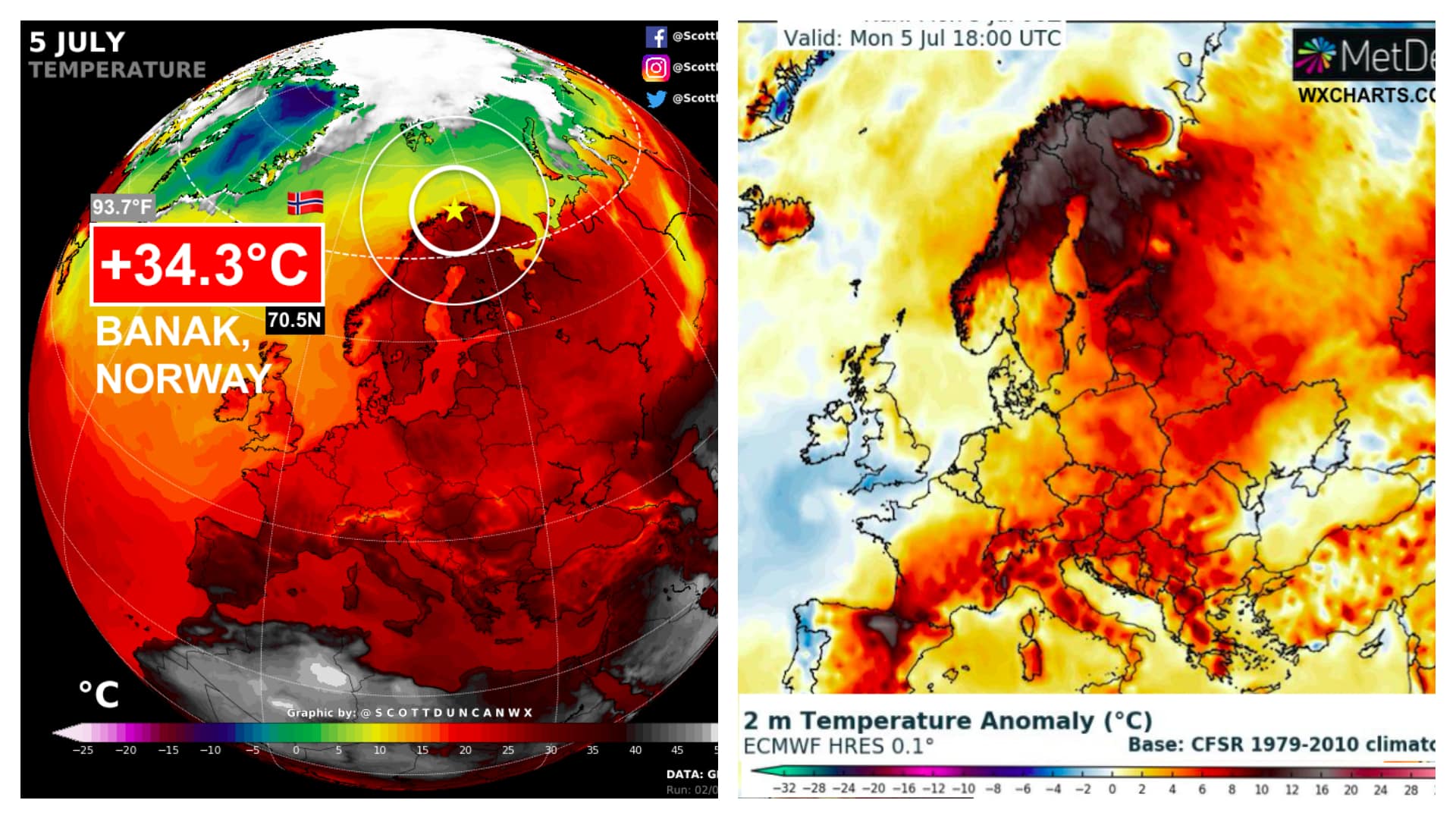 Laponia Susze Rekord temperatury|Upały Laponia