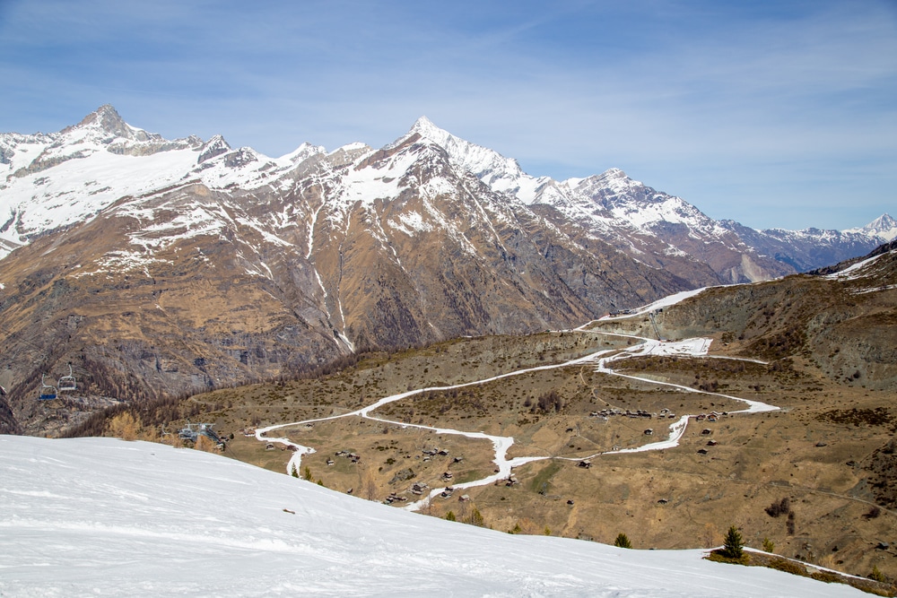 W alapach brakuje śniegu|||narciarstwo alpejskie|w alpach brakuje śniegu