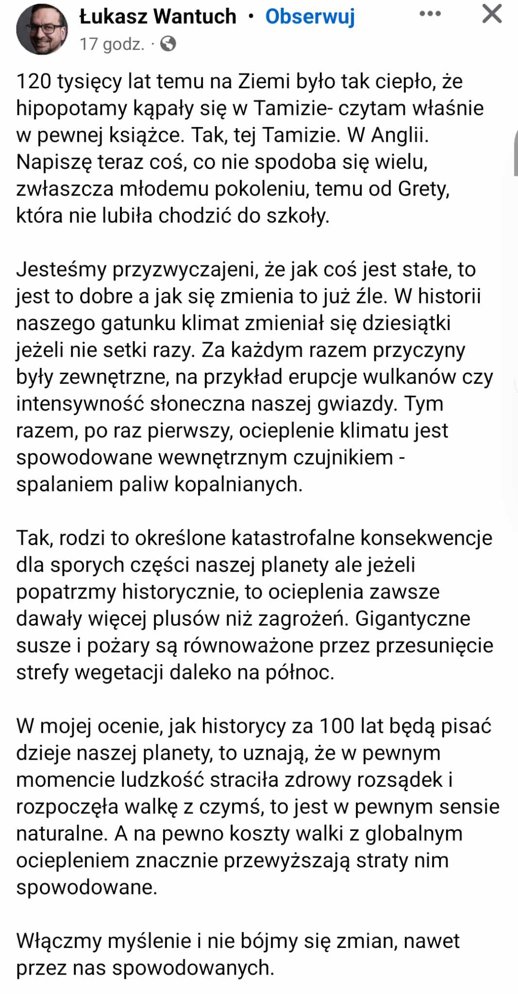 Czy ocieplenie klimatu będzie dla nas korzystne? Były radny twierdzi, iż tak [KOMENTARZ]