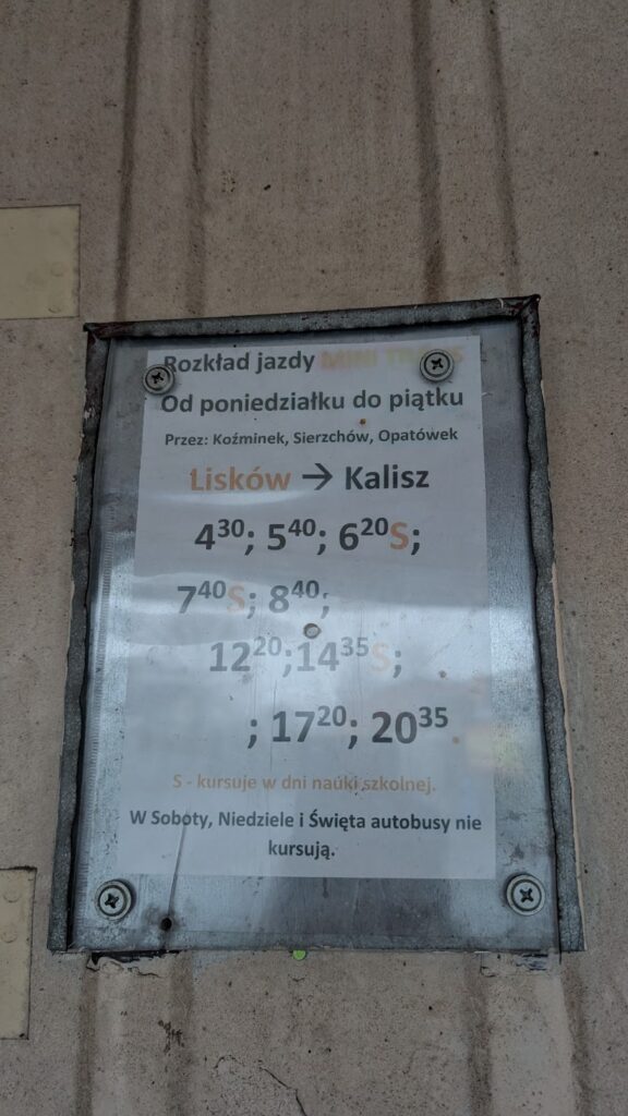 Lisków Kalisz Opatówek PKS